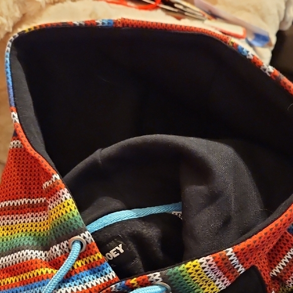 NWT Hooey Black Sweatshirt with Colorful Stripes - Picture 6 of 7